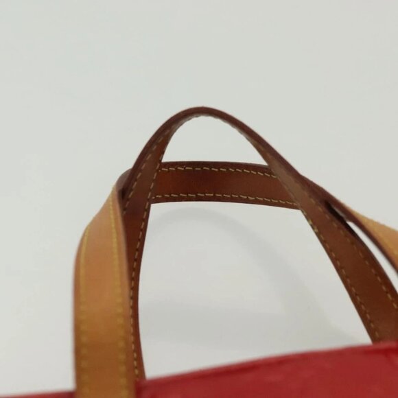 LOUIS VUITTON Monogram Vernis Reade MM Hand Bag Red Rouge M91086 LV Auth 139473 - Picture 13 of 16